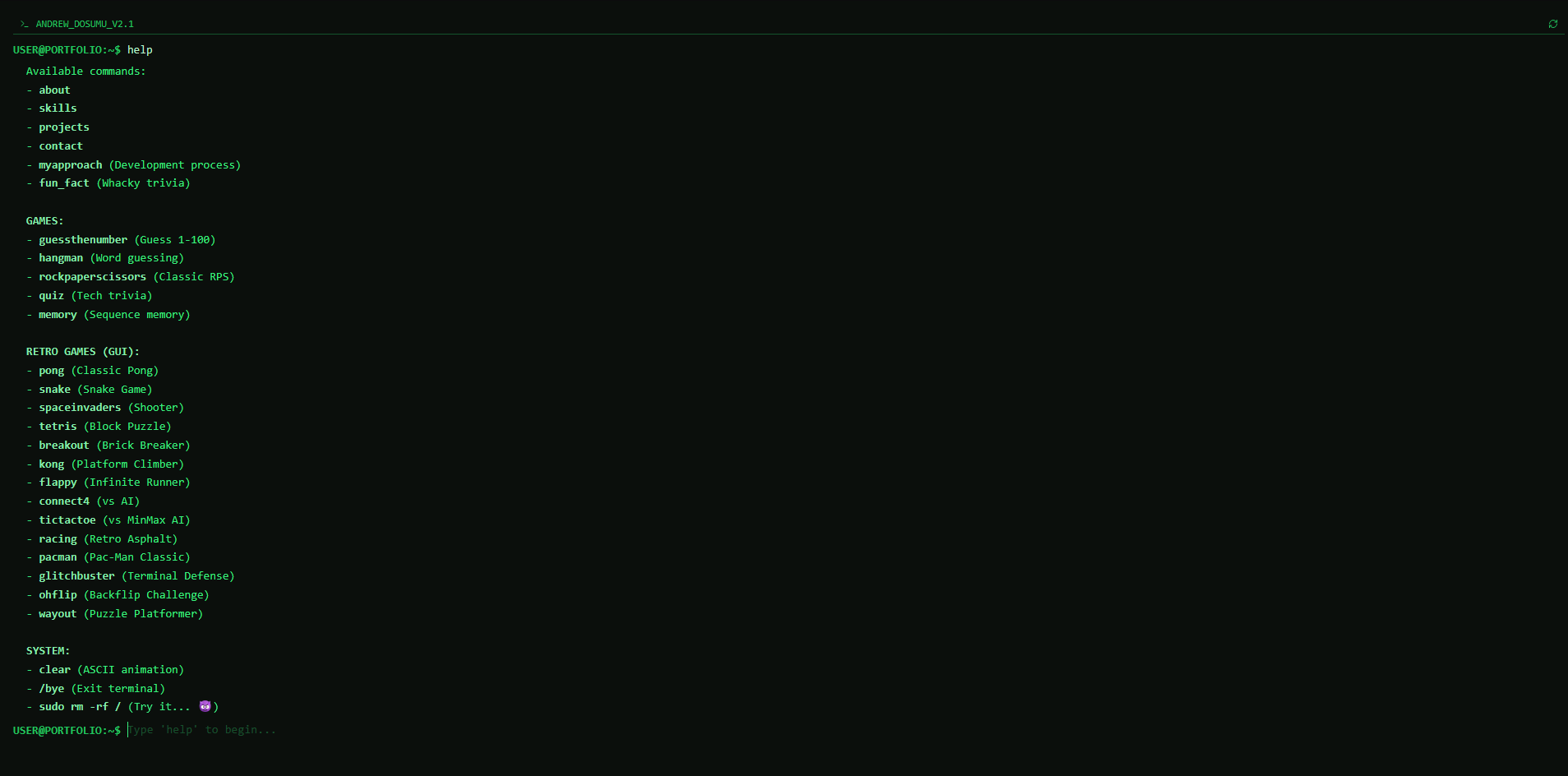 Mobile Terminal Portfolio